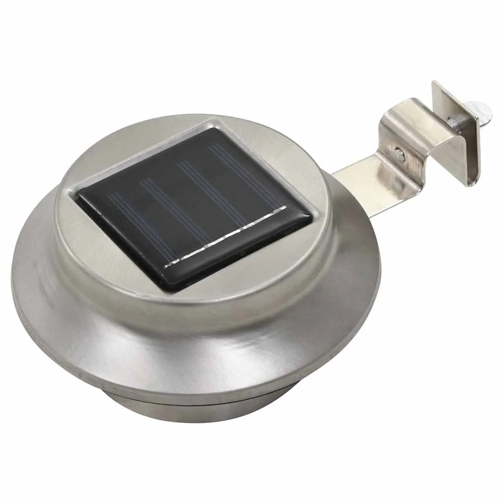 Vonkajšie solárne svietidlá 6 ks biele 12 cm LED okrúhle