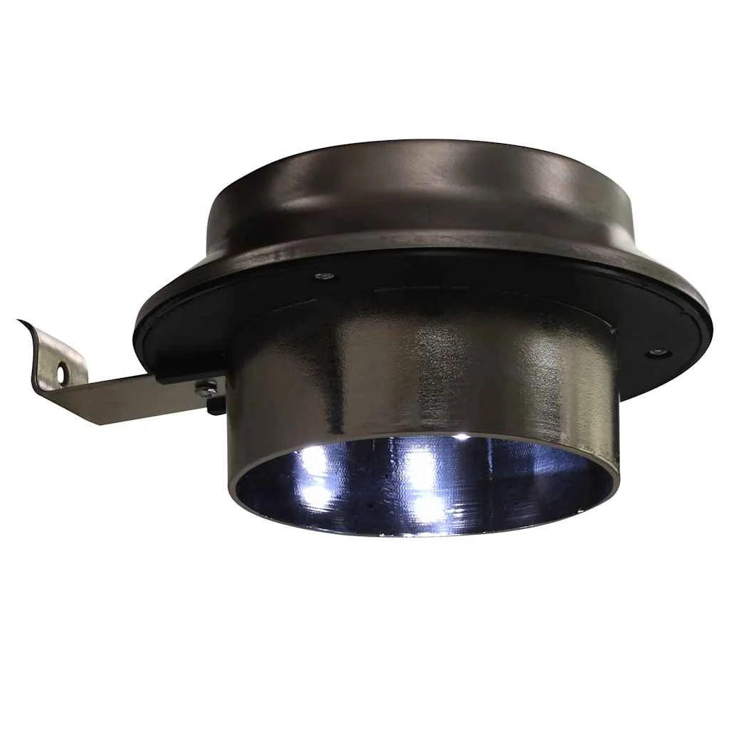Vonkajšie solárne svietidlá 6 ks biele 12 cm LED okrúhle