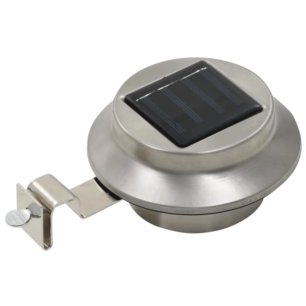 Vonkajšie solárne svietidlá 6 ks biele 12 cm LED okrúhle