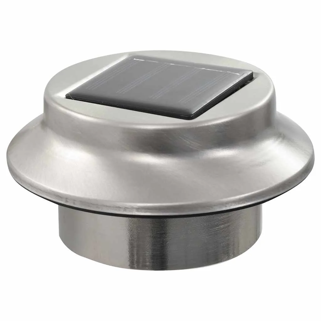 Vonkajšie solárne svietidlá 6 ks biele 12 cm LED okrúhle