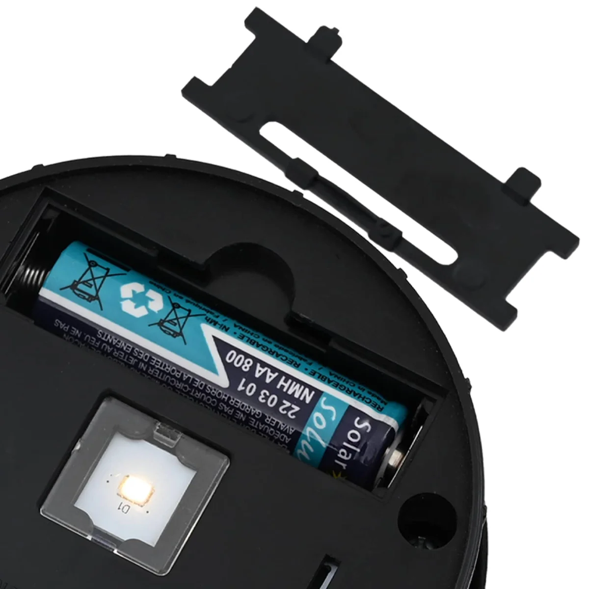 Solárna LED chodníková lampa 2 pcs Biela Studená valcovaná oceľ