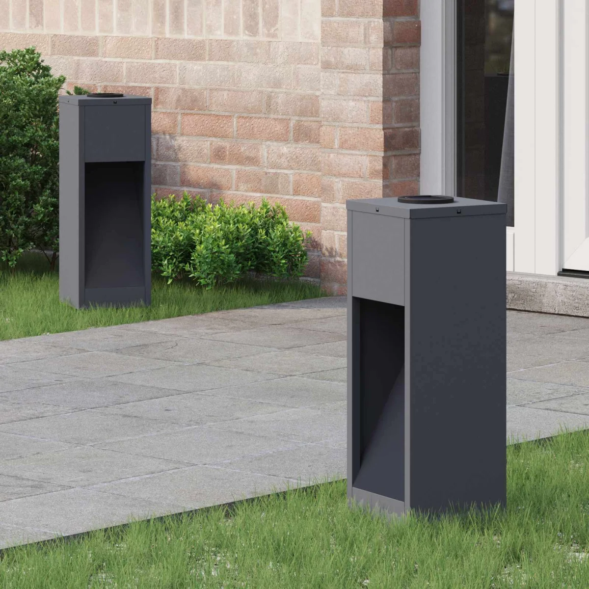 Solárna LED chodníková lampa 2 pcs Antracit