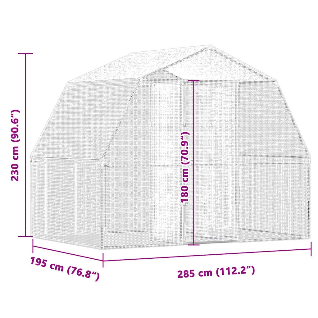 Vtáčia klietka s dvierkami, strieborná, pozinkovaná oceľ