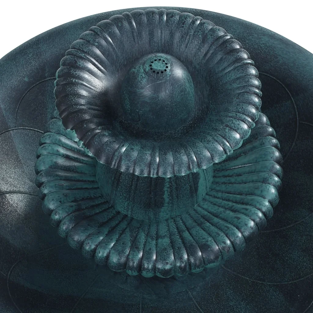 Vtáčí kúpeľ s fontánou zelený 50x91 cm plastový