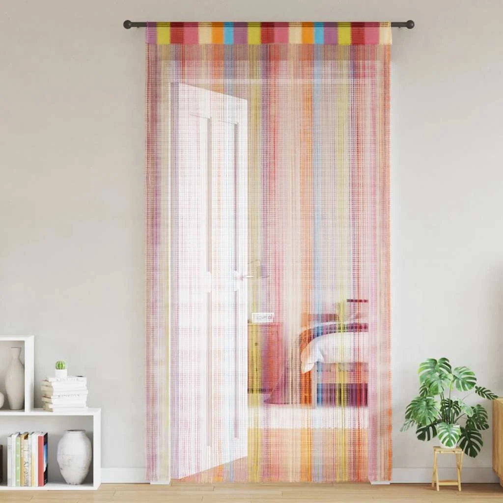 Šnúrkový záves, 2 ks, 100x250 cm, rôzne farby