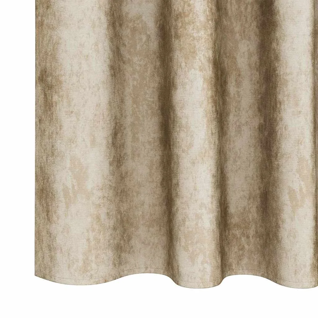Sametové závesy so záclonami 2 pcs Krémová 175 x 140 cm Zamat