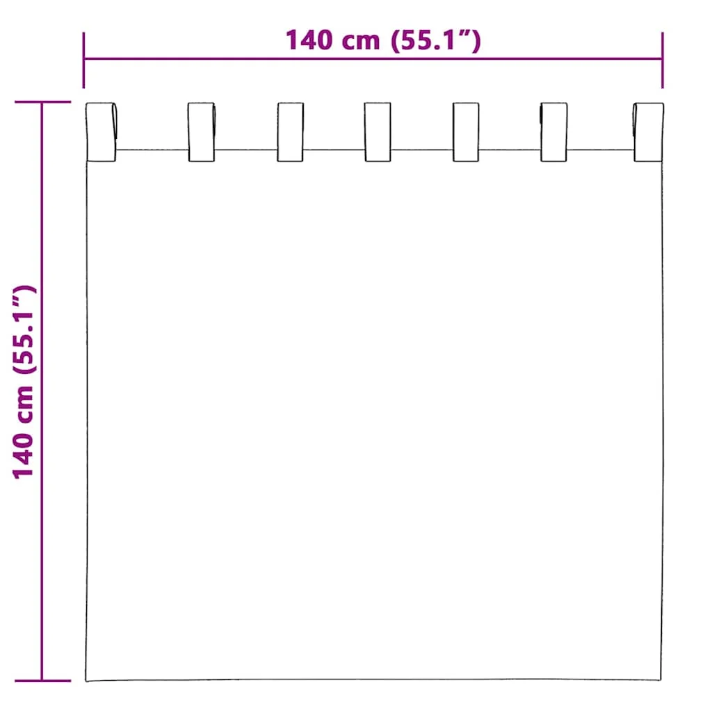 Sametové závesy so záclonami 2 pcs Sivá 140 x 140 cm Zamat