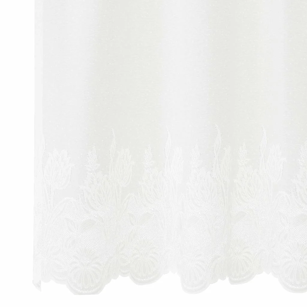 Čipková záclona so záclonami Biela 260 x 400 cm Polyester