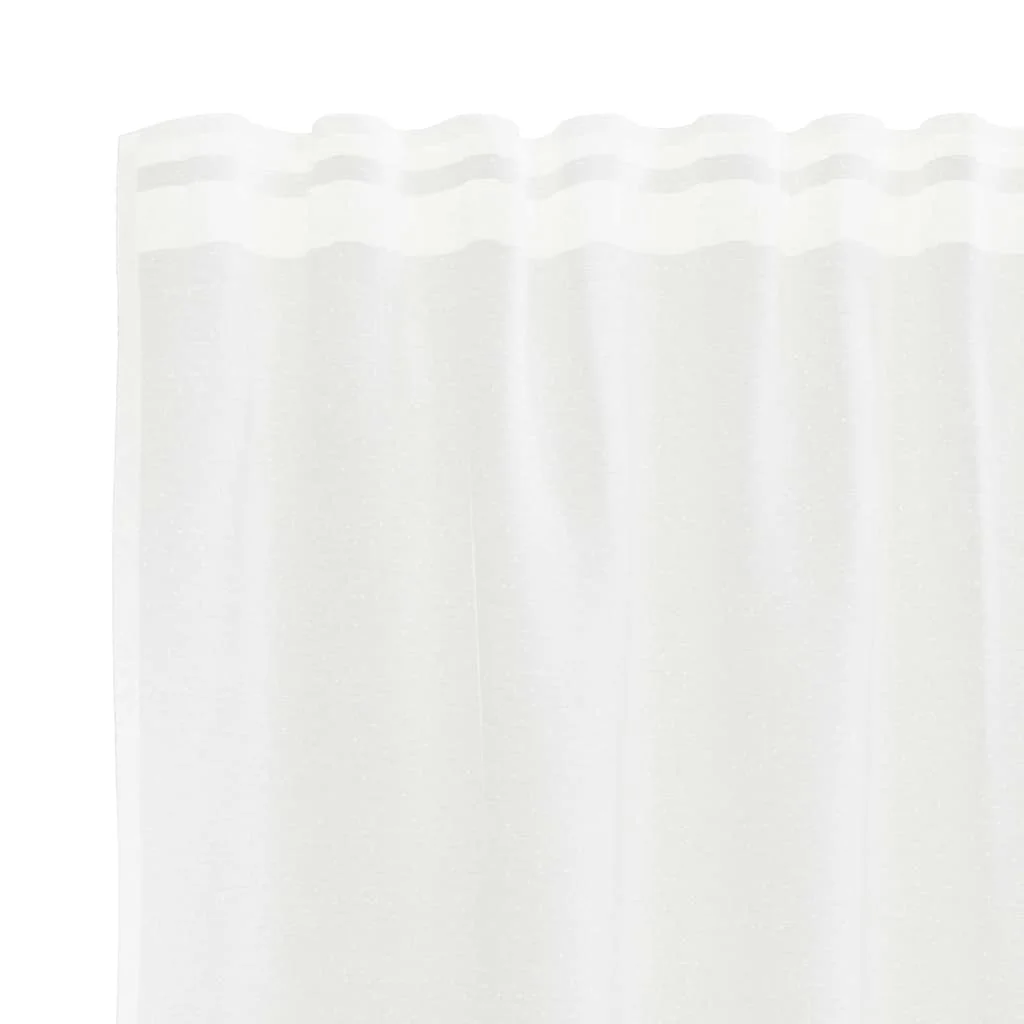 Čipková záclona so záclonami Biela 100x900cm Polyester