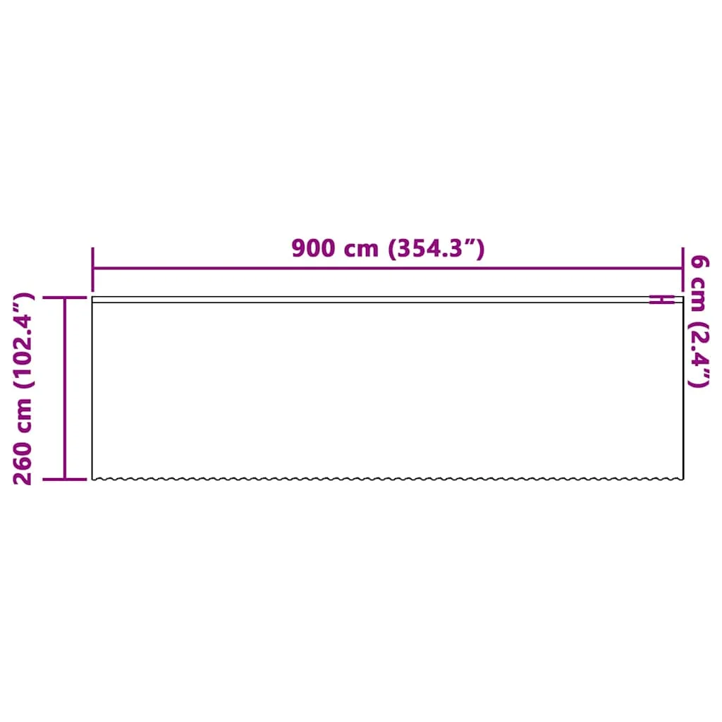Čipková záclona so záclonami Biela 260 x 900 cm Polyester