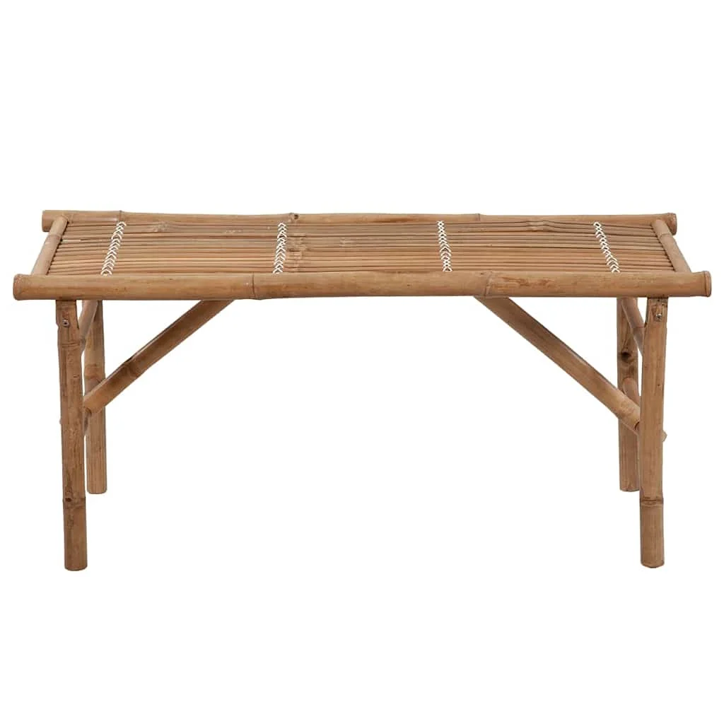 Skladacia záhradná lavička s podložkou 118 cm bambus