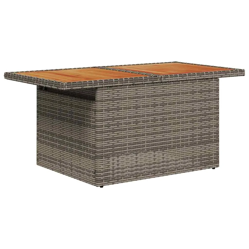 Záhradný jedálenský set s vankúšom 7 pcs Sivá a hnedá