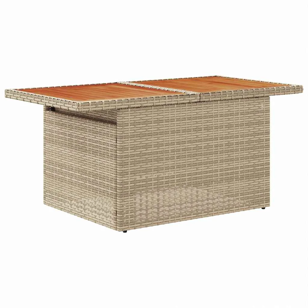 Záhradný jedálenský set s vankúšom 8 pcs Béžová a krémová
