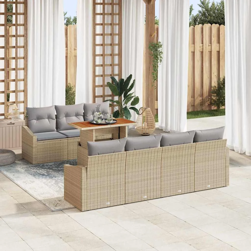 Záhradný jedálenský set Béžová a šedá 100 x 55 x 73 cm