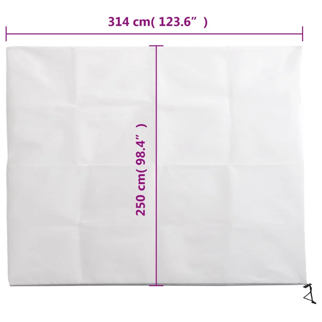 Flísový kryt na rastliny so zipsom 2 ks 70 g/m² 3,14x2,5 m