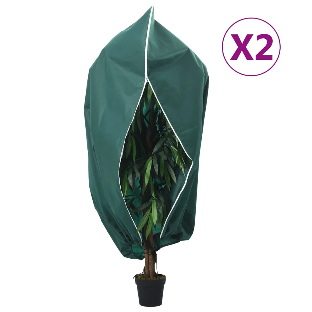Flísové kryty na rastliny so zipsom 2 ks 70 g/m² 3,93x3 m