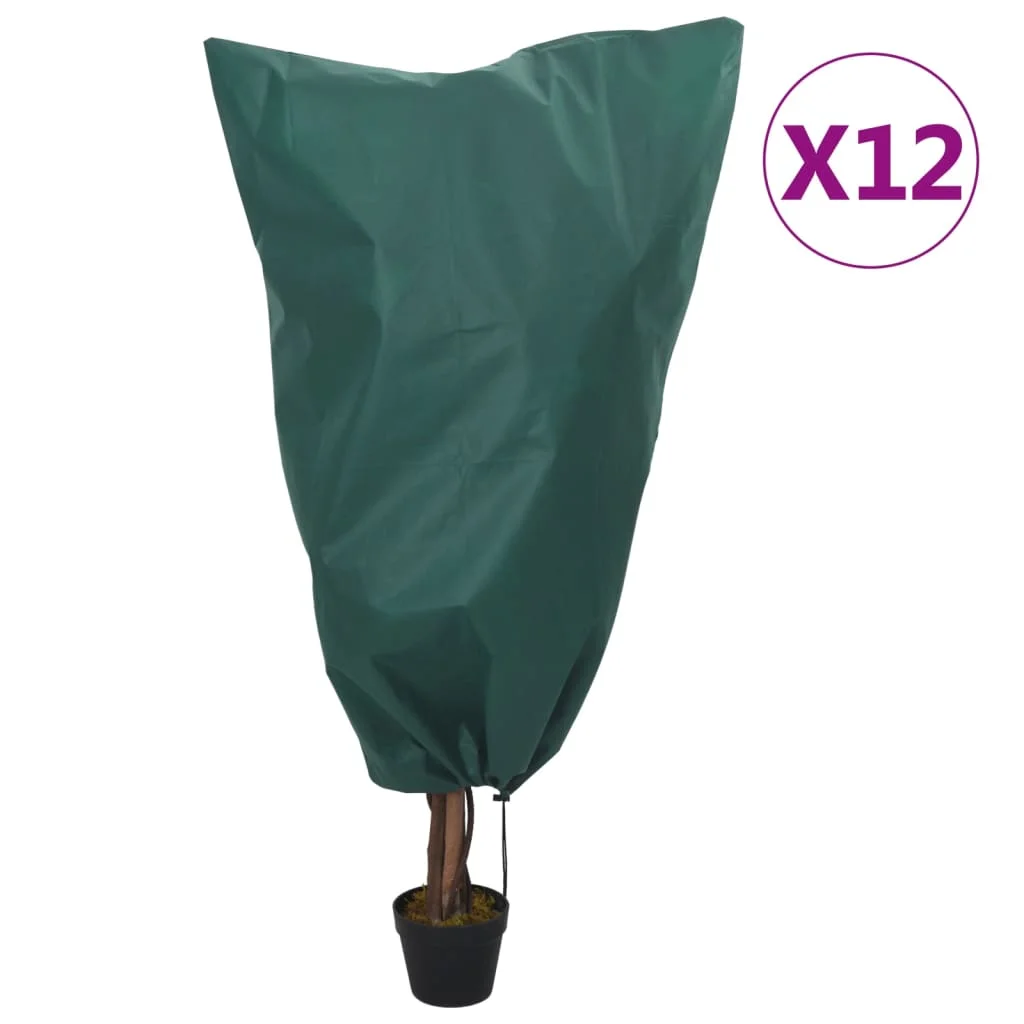 Flísové kryty na rastliny so šnúrkou 12 ks 70 g/m²  0,8x1,2 m