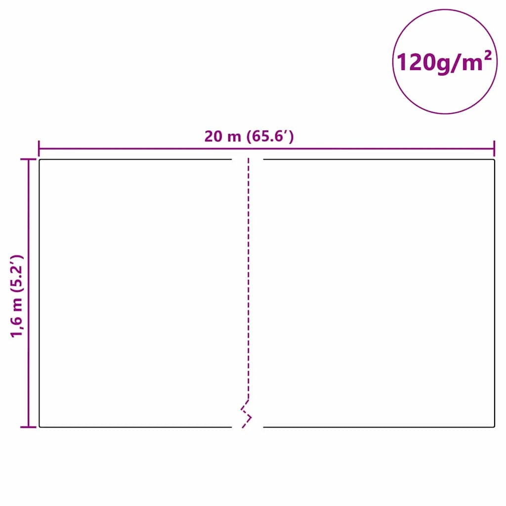 Fleece na ochranu rastlín pred mrazom Biela 20 x 1,6 m
