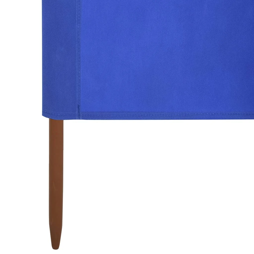 3-panelová zábrana proti vetru látková 400x80 cm azúrovo-modrá