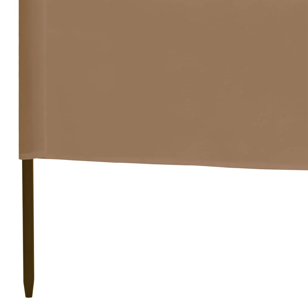 3-panelová zábrana proti vetru látková 400x160 cm sivo-hnedá