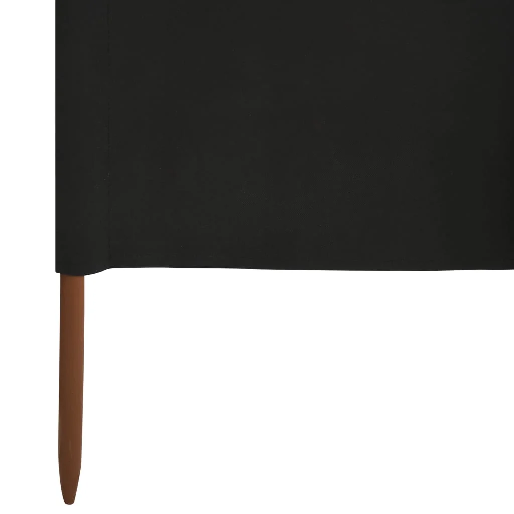 3-panelová zábrana proti vetru látková 400x160 cm čierna