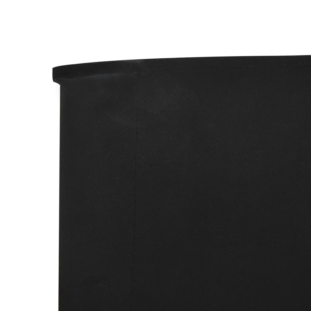 5-panelová zábrana proti vetru látková 600x160 cm čierna