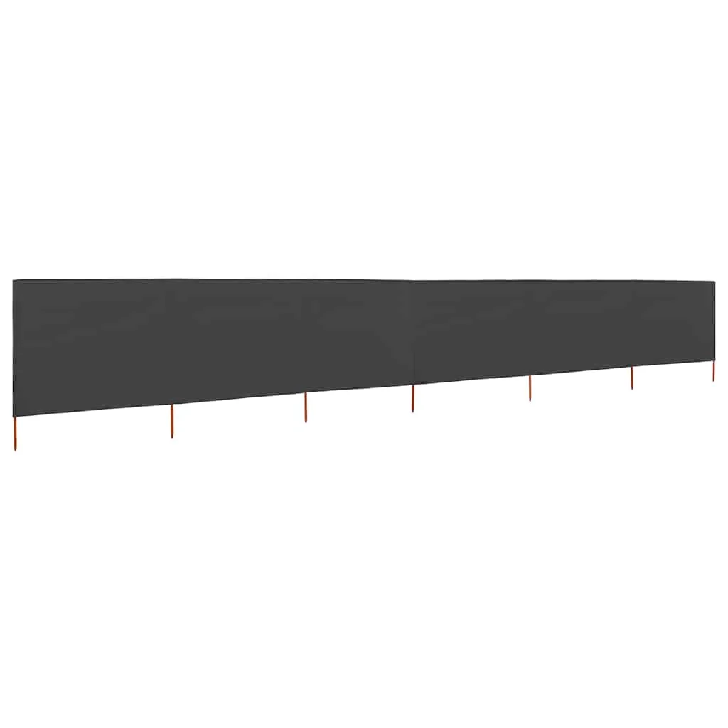 6-panelová zábrana proti vetru látková 800x120 cm antracitová