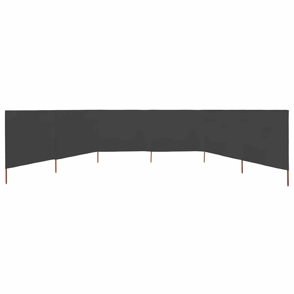 6-panelová zábrana proti vetru látková 800x120 cm antracitová