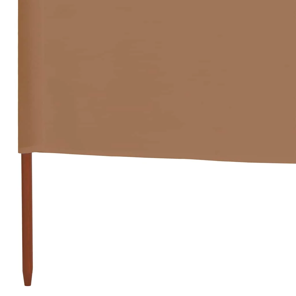 6-panelová zábrana proti vetru látková 800x160 cm sivo-hnedá