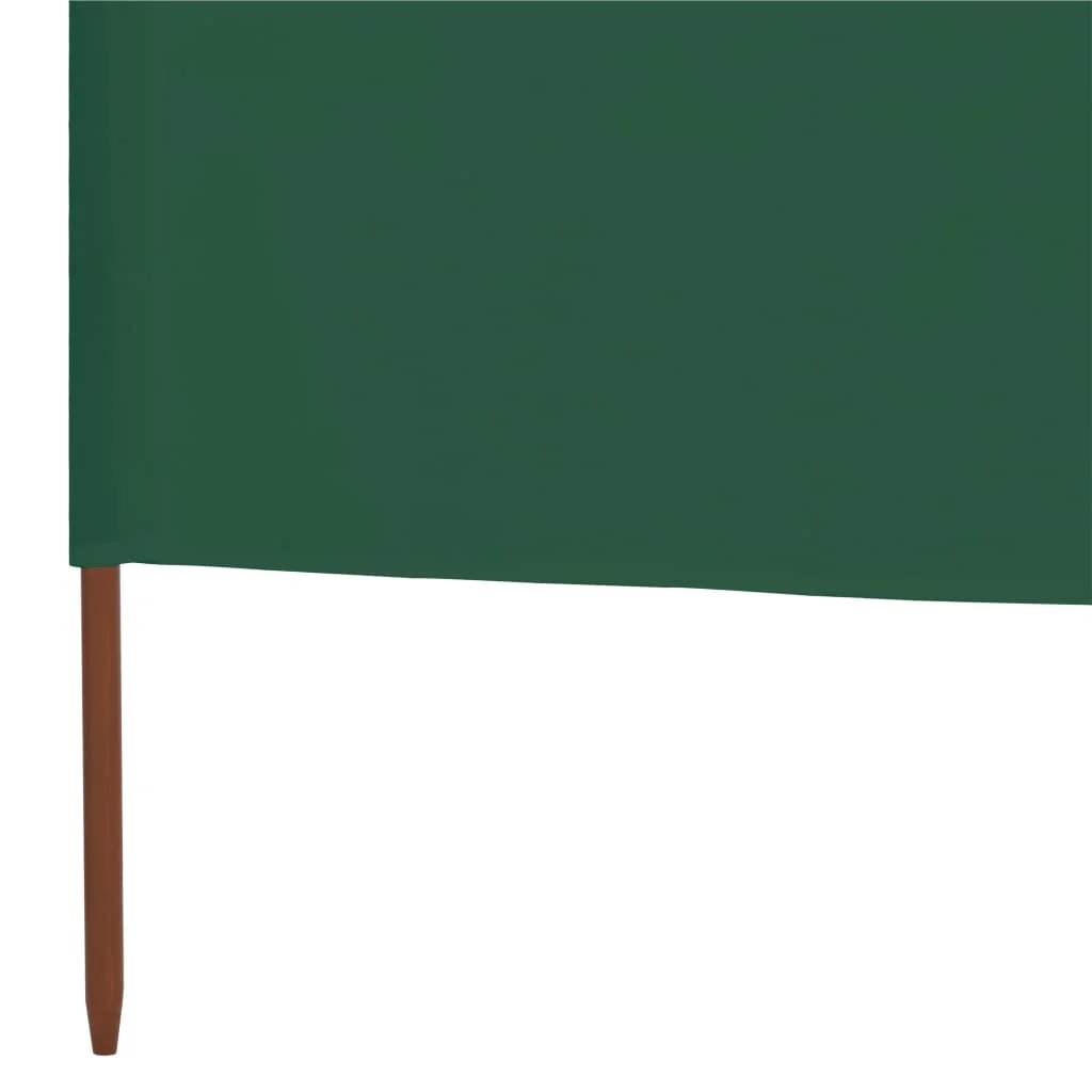 9-panelová zábrana proti vetru látková 1200x80 cm zelená