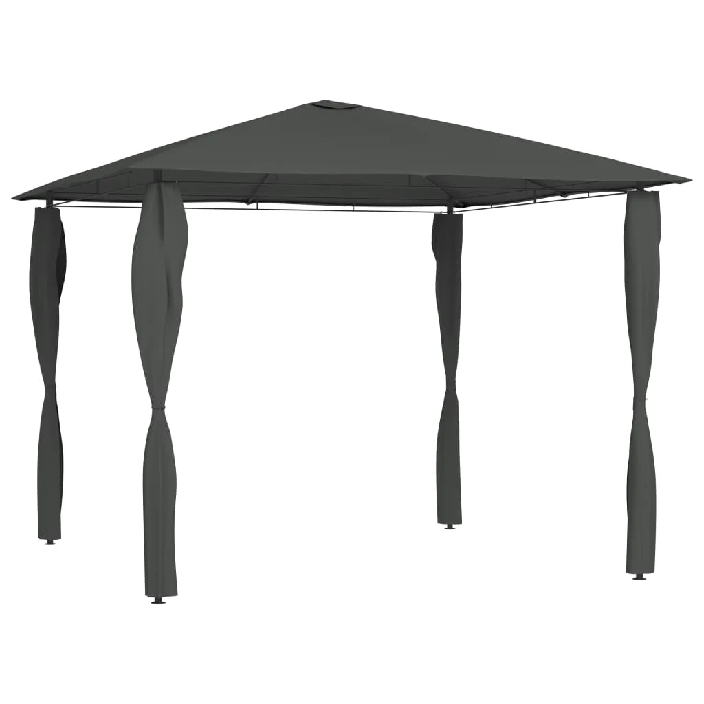 Altánok s poťahmi na stĺpiky 3x3x2,6 m, antracitový 160 g/m²