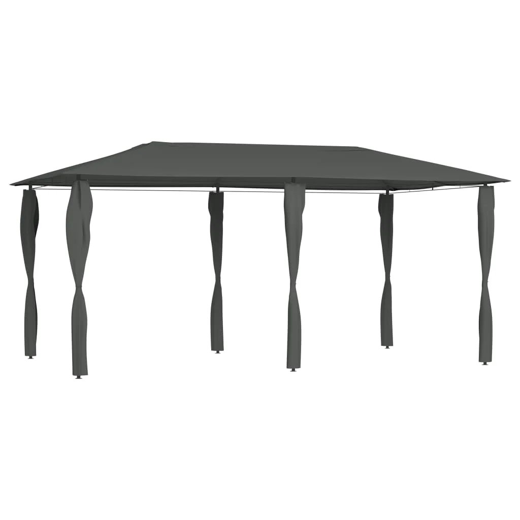Altánok s poťahmi na stĺpiky 2,98x5,3x2,59m antracitový 160g/m²