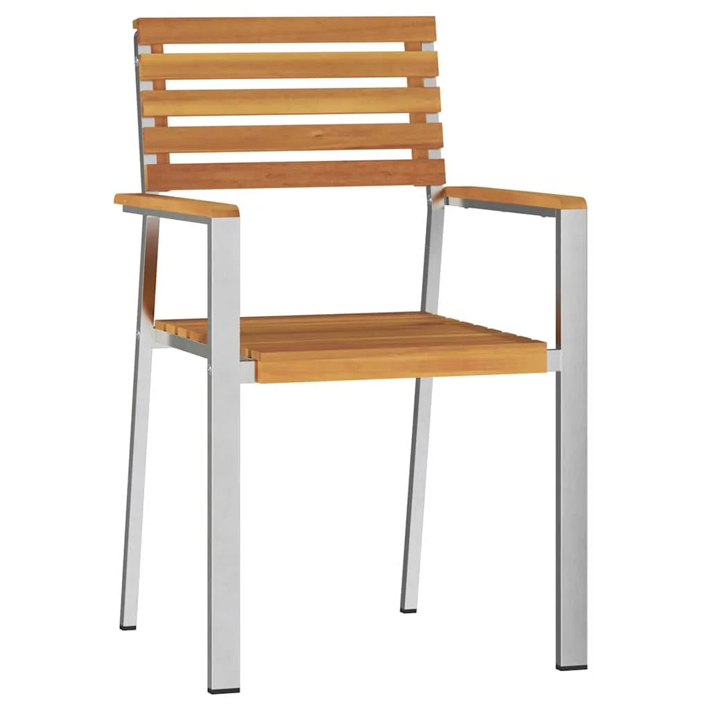 Záhradnástolička 6 pcs Hnedá 56x54,5x87 cm Solidná akácia