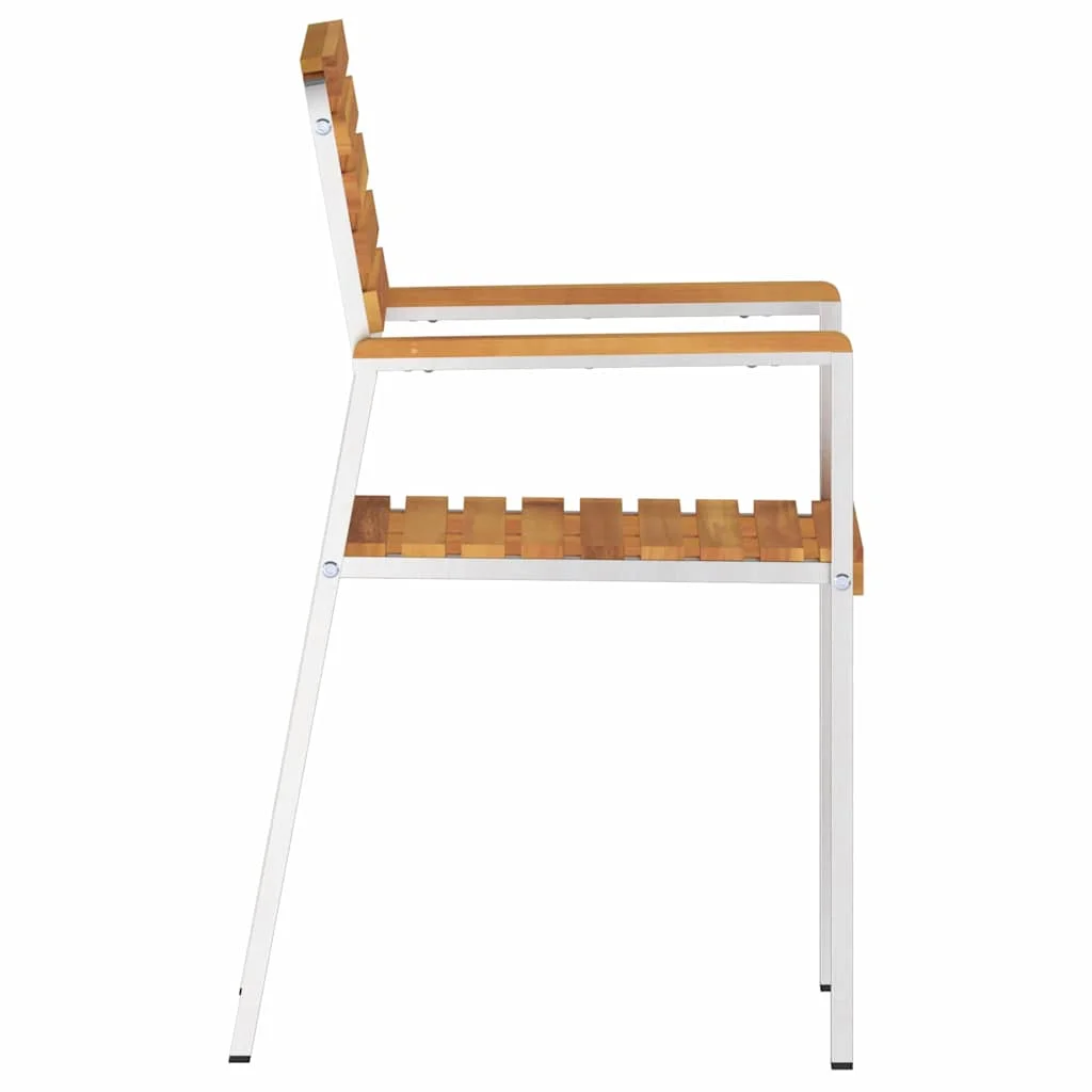 Záhradnástolička 6 pcs Hnedá 56x54,5x87 cm Solidná akácia