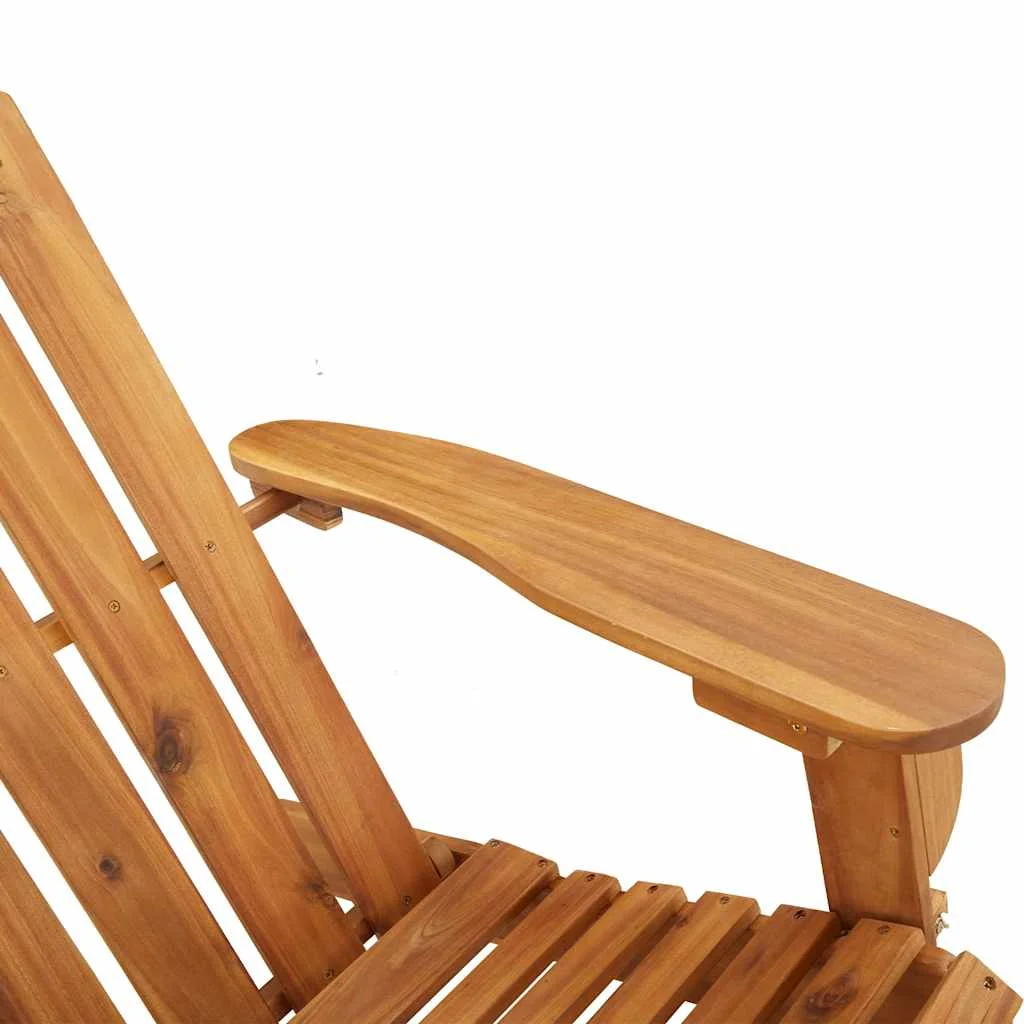 Adirondack Záhradná stolička s podnožkou masívne akáciové drevo