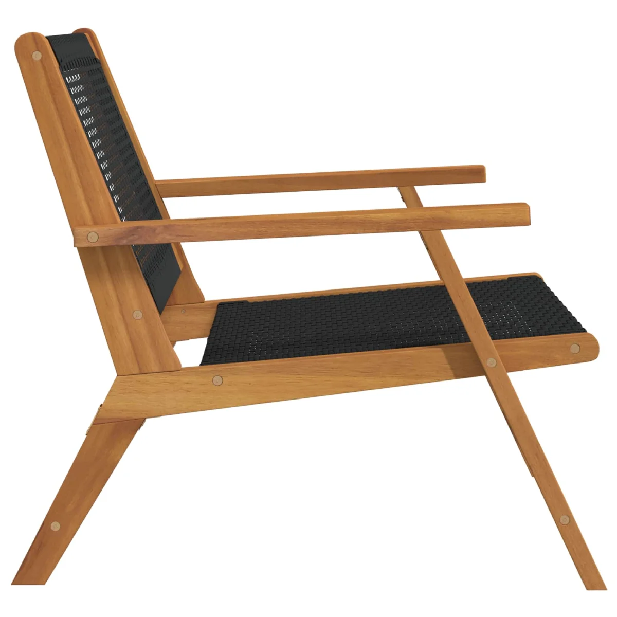 Záhradný nábytok 2 pcs Čierna 67 x 78 x 73 cm Akáciový masív