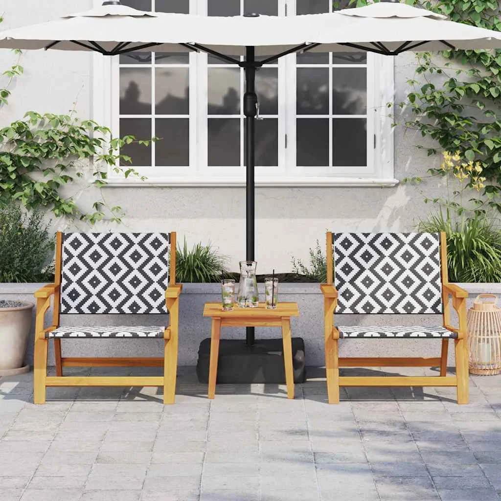 Záhradný nábytok 2 pcs Biela 67 x 78 x 73 cm Akáciový masív