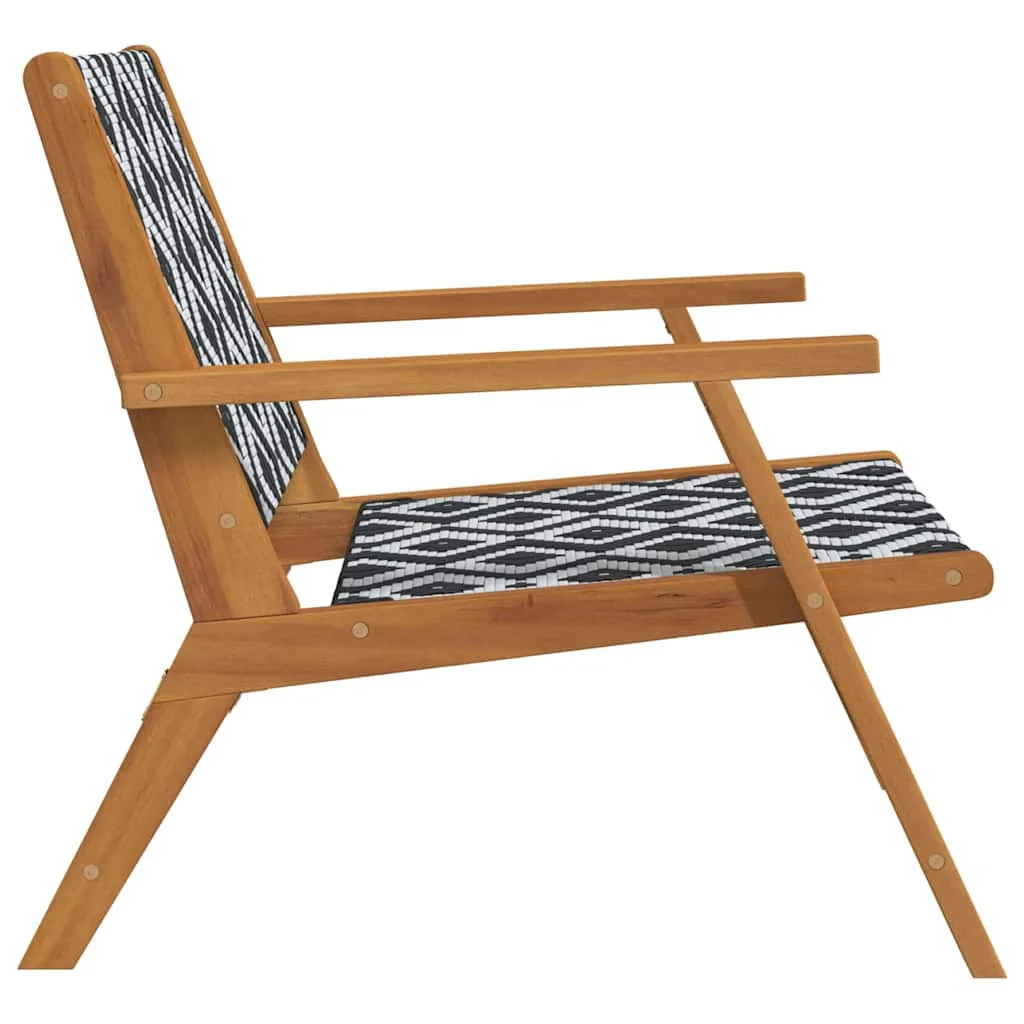 Záhradný nábytok 2 pcs Biela 67 x 78 x 73 cm Akáciový masív
