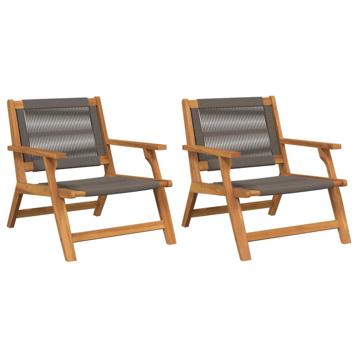 Záhradný nábytok 2 pcs Sivá 78 x 67 x 73cm Akáciový masív