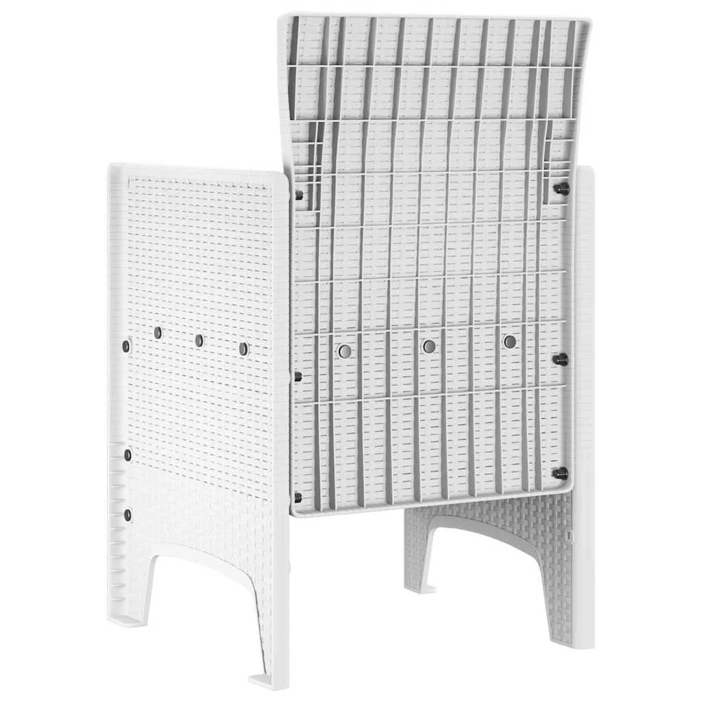 Záhradná stolička 4 pcs Biela 53 x 49 x 85 cm PP