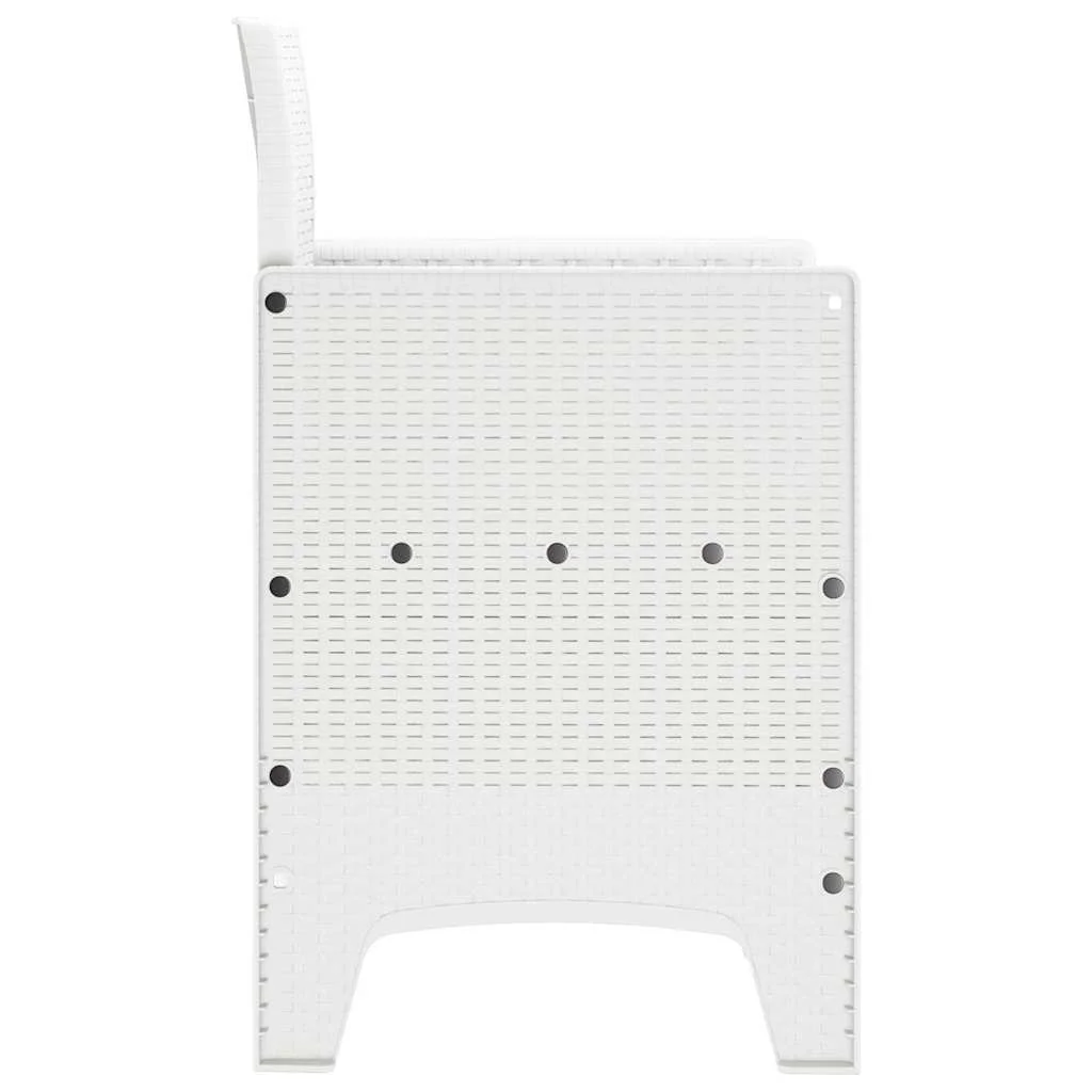 Záhradná stolička 4 pcs Biela 53 x 49 x 85 cm PP