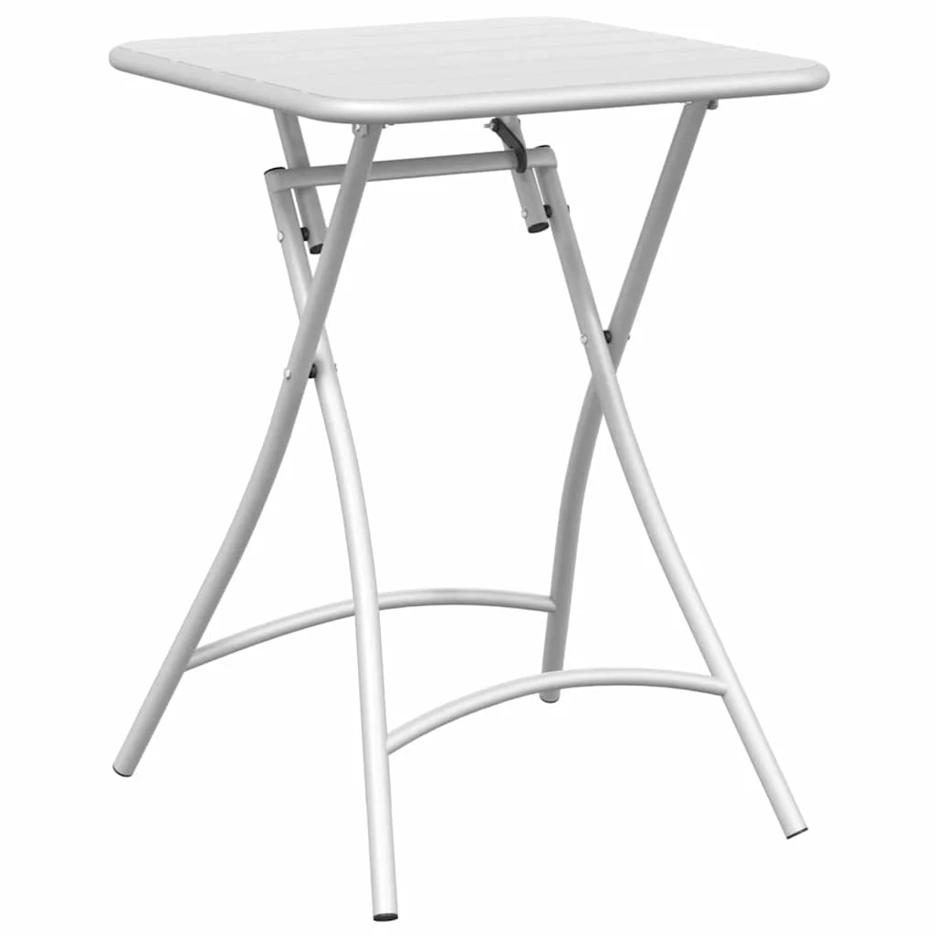 Bistro stôl Biela 55 x 55 x 72,5 cm Práškovaná oceľ