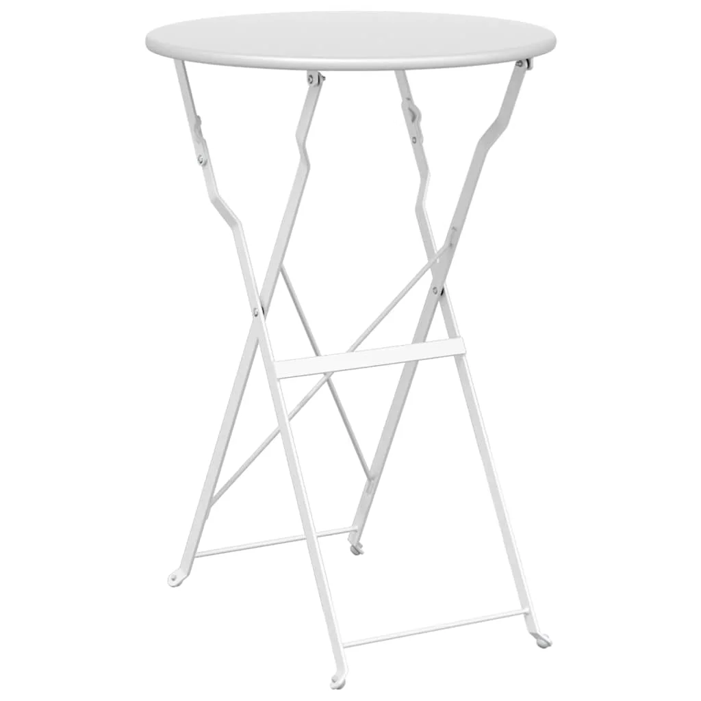 Bistro stôl Biela Ø 50 x 71 cm Práškovaná oceľ