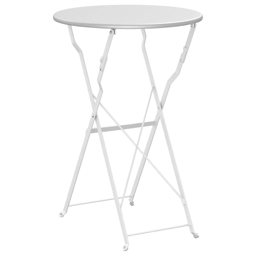Bistro stôl Biela Ø 50 x 71 cm Práškovaná oceľ