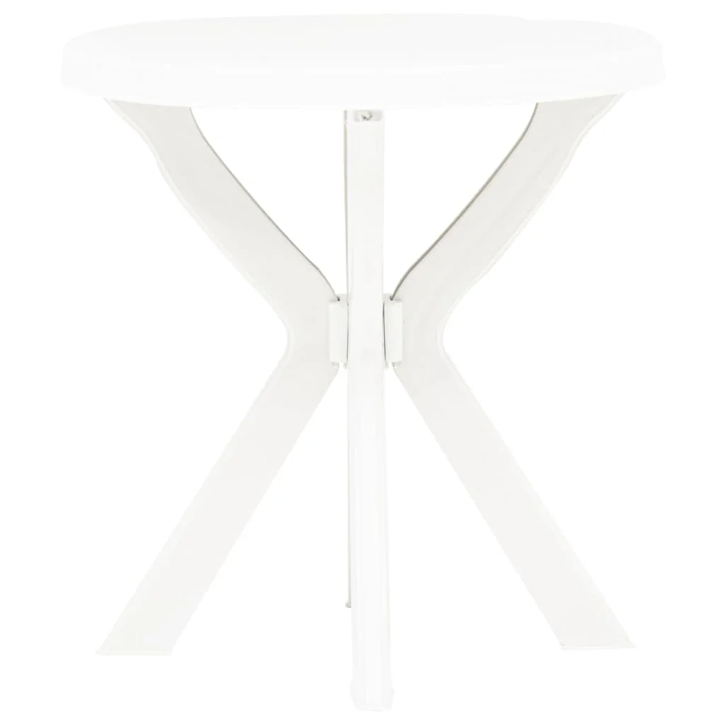 Bistro stolík biely priemer 70 cm plast