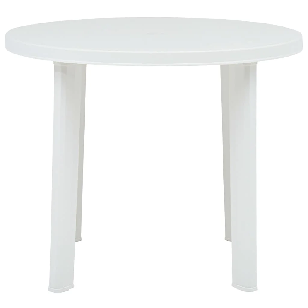 Záhradný stôl biely 89 cm plastový