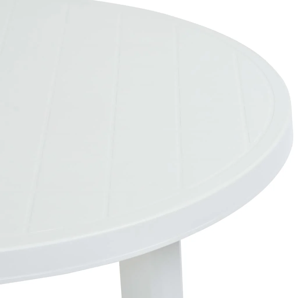 Záhradný stôl biely 89 cm plastový
