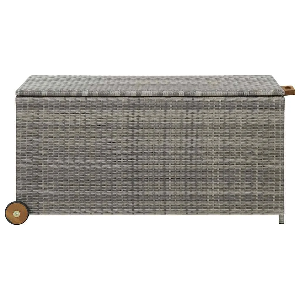 Záhradný úložný box, svetlosivý 120x65x61 cm, polyratan