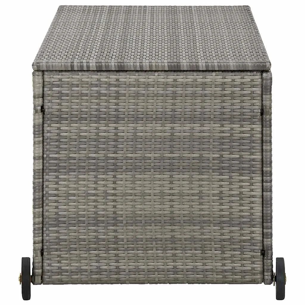Záhradný úložný box, svetlosivý 120x65x61 cm, polyratan