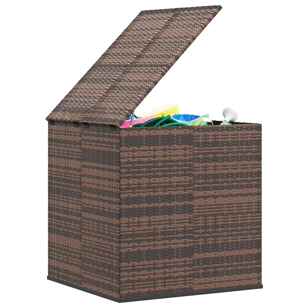 Záhradný úložný box z polyratanu 100x97,5x104 cm hnedý